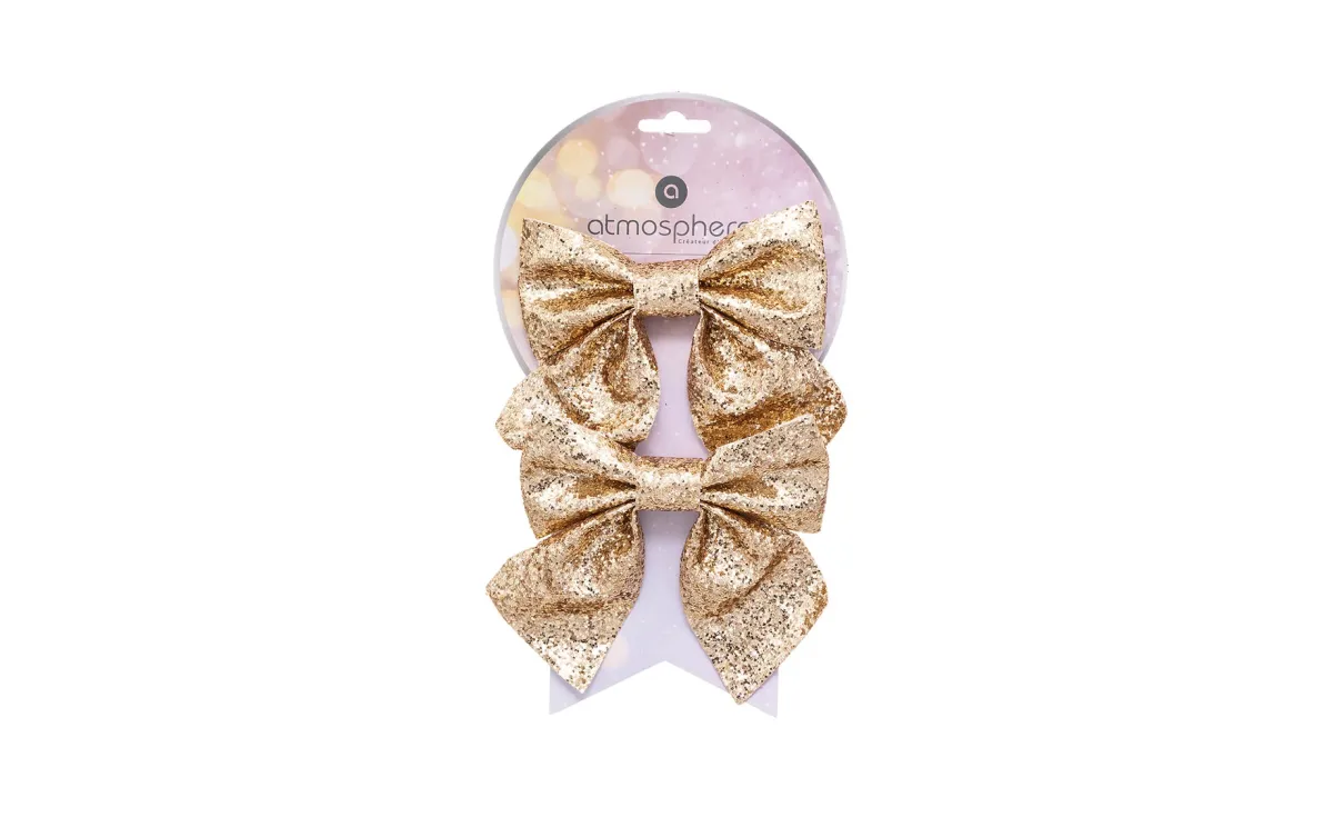 Dekorativna mašna golden 14x16cm