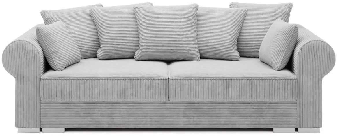 Deluxe trosjed s ležajem i prostorom za odlaganje 256x106x90 siva Poso 55