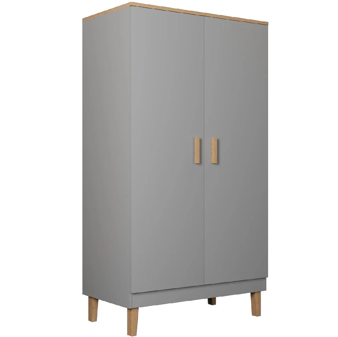 Denver ormar 2 vrata 100x55x184 cm sivi
