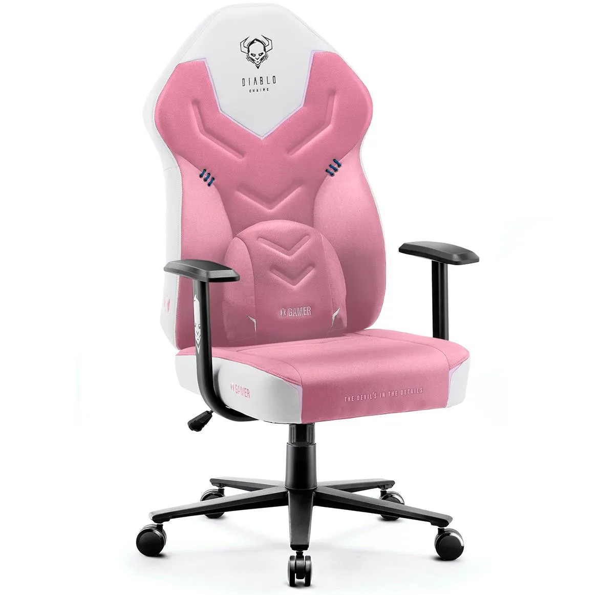 Diablo X-Gamer 2.0 kancelarijska stolica 68,5x56x118 cm crno bijelo roze