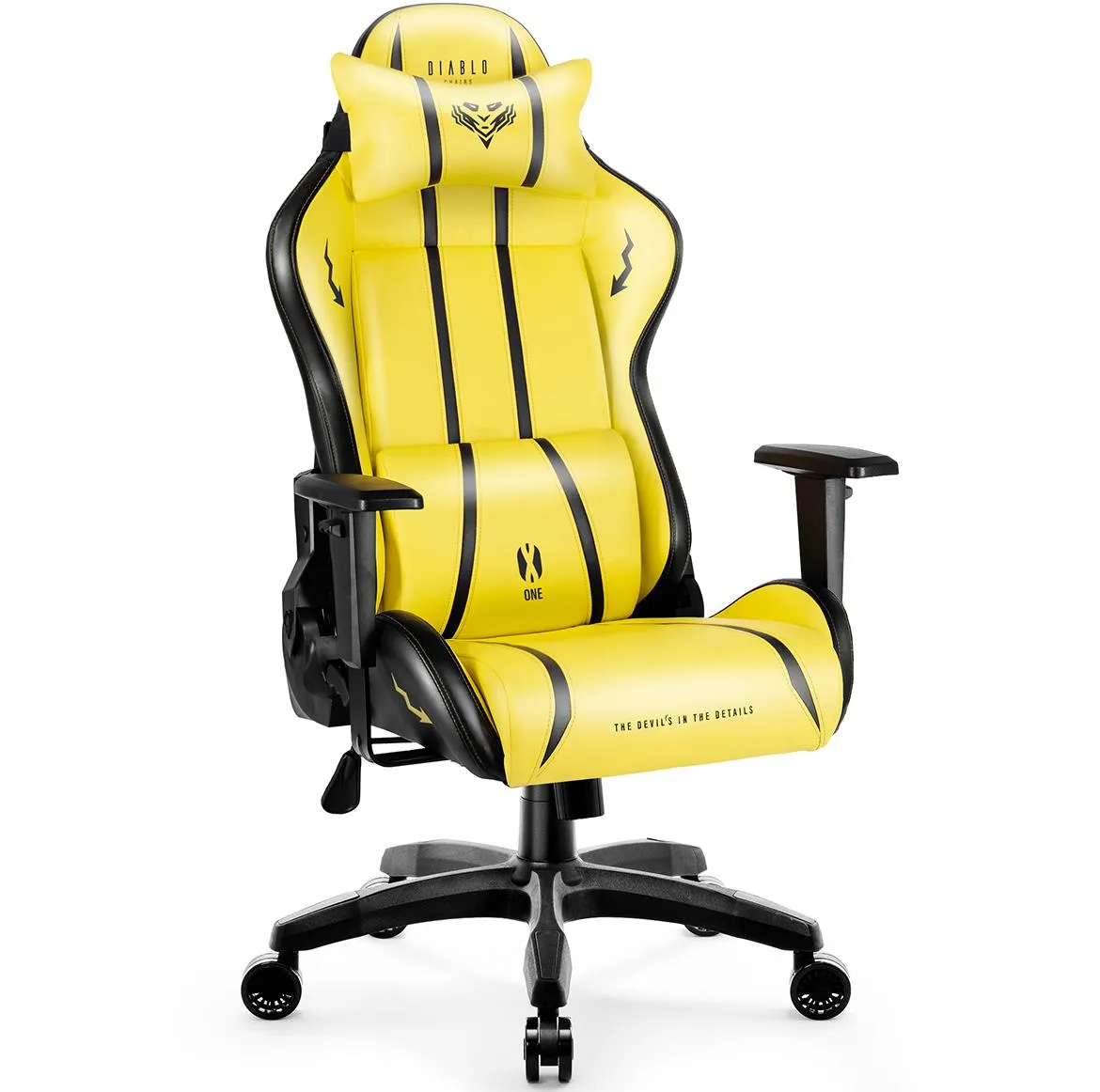Diablo X-One 2.0 elektricna kancelarijska stolica 68x51x124 cm crno žuta