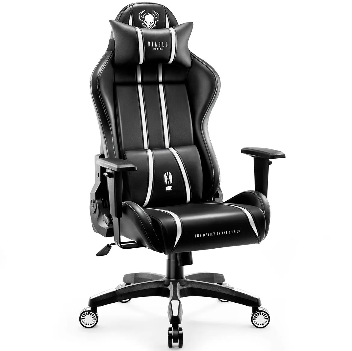 Diablo X-One 2.0 kancelarijska stolica 68x51x124 cm crno bela