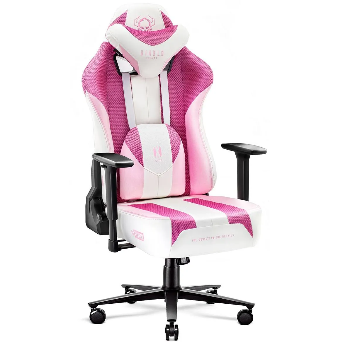Diablo X-Player 2.0 kancelarijska stolica 68x53x124 cm belo roze