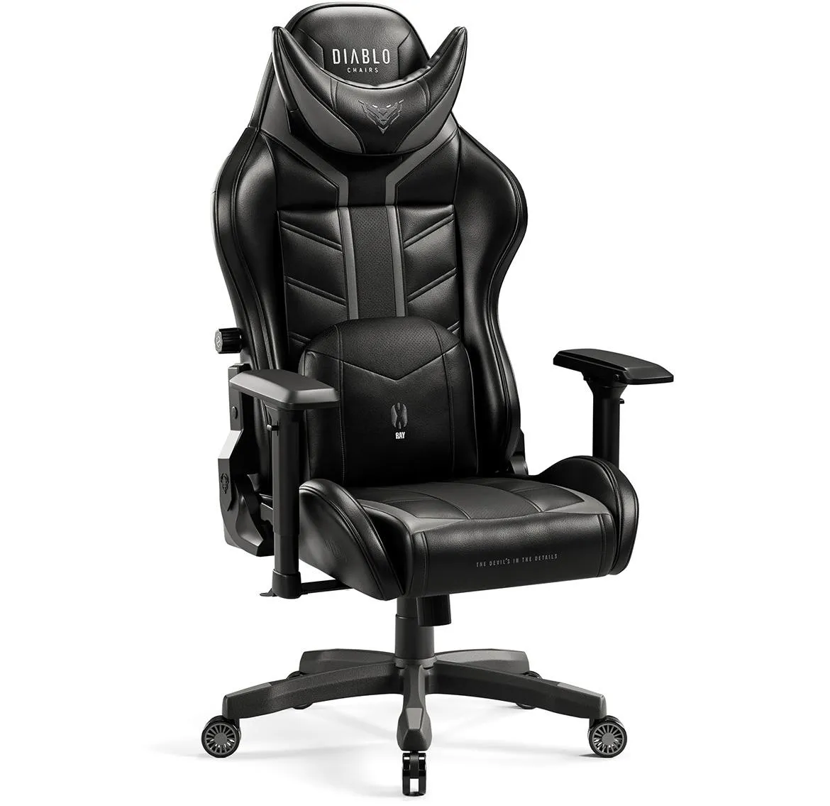 Diablo X-Ray 2.0 kancelarijska stolica 68x52x125 cm crno siva