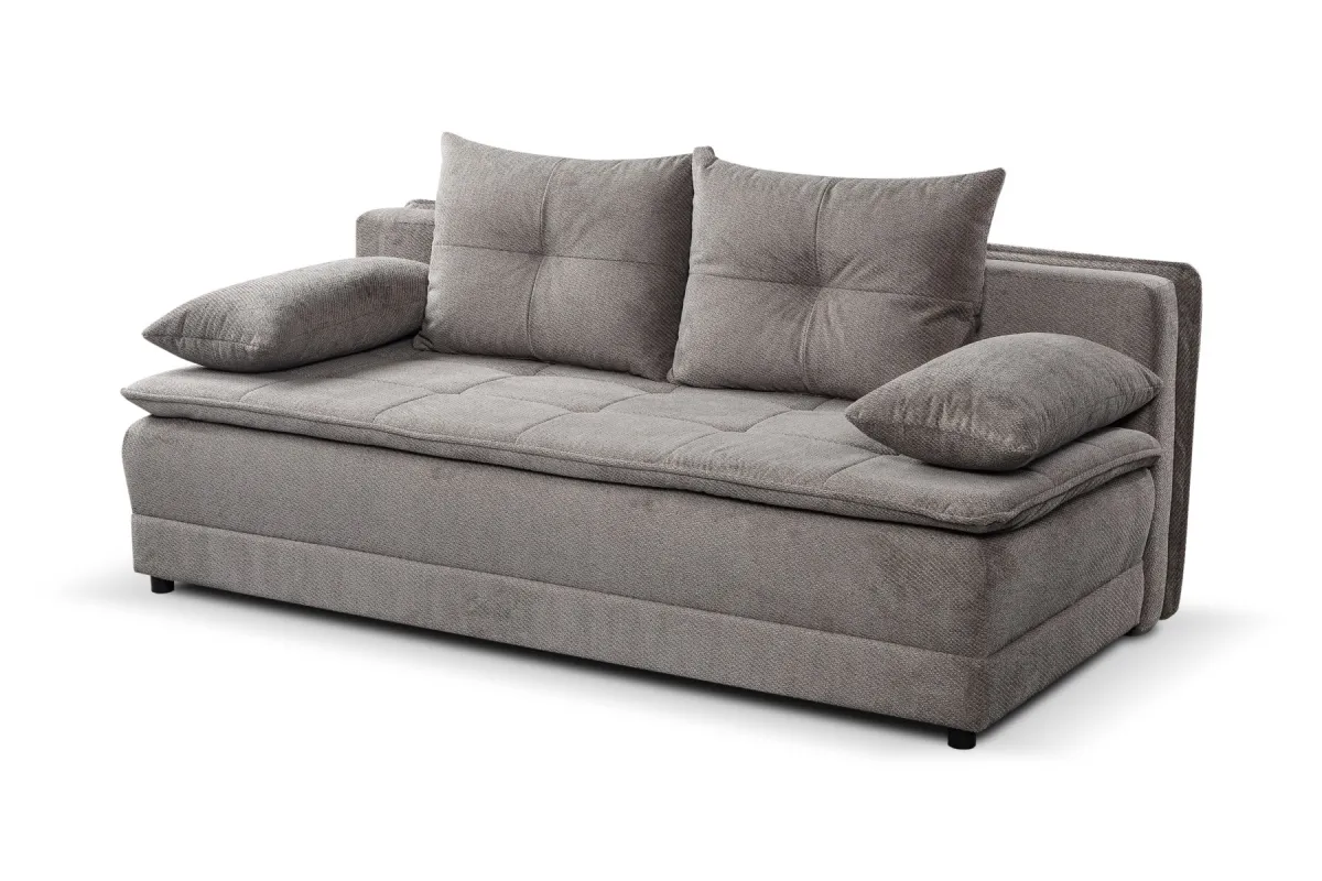 Diori trosed sa ležajem i prostorom za odlaganje 203x106x74/90 cm siva