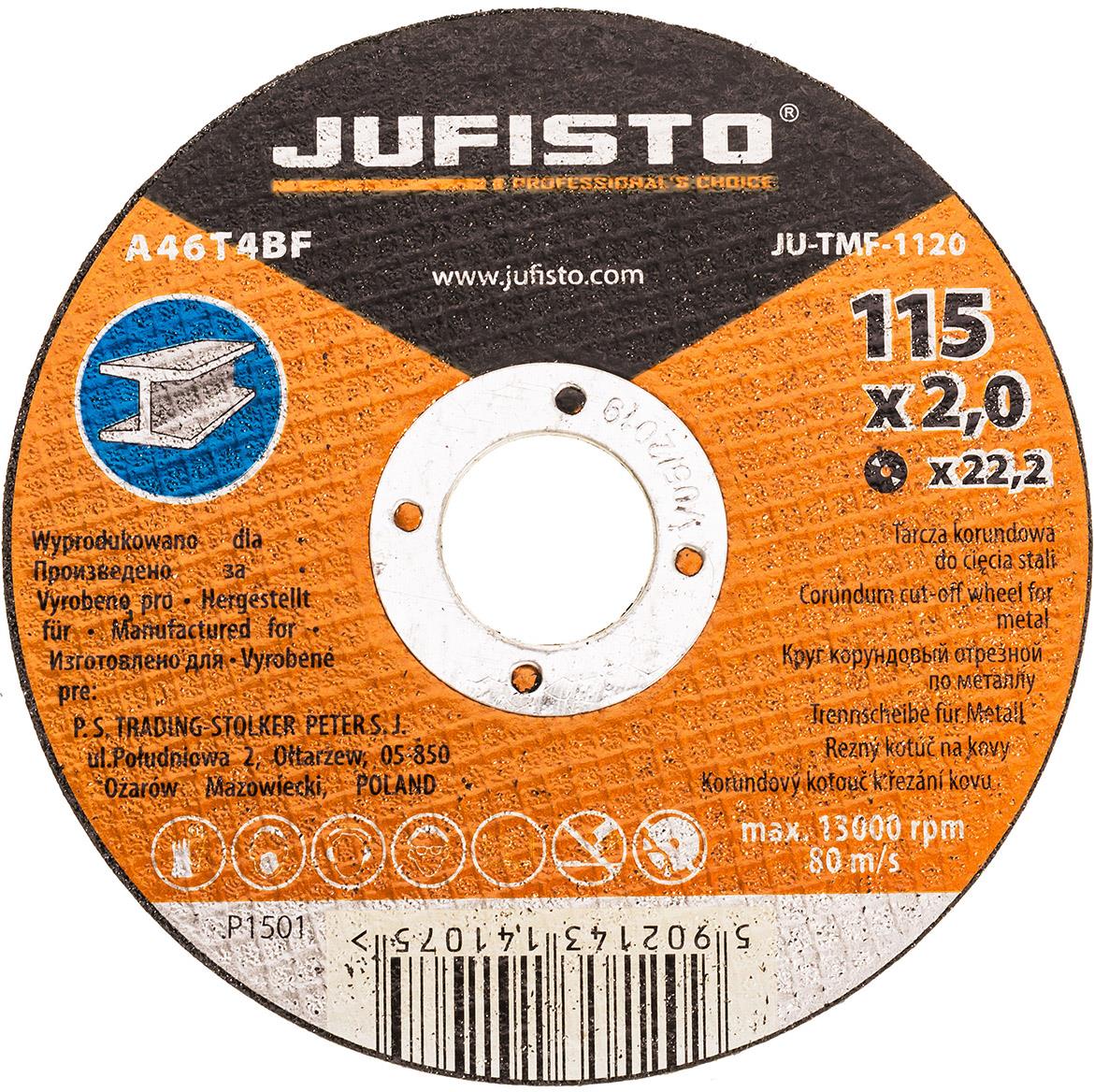 Disk za rezanje 115 x 2,0 x 22,2 mm, celik