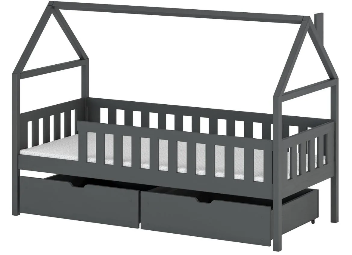 Domi krevet 97x208x132,5 cm tamno sivi