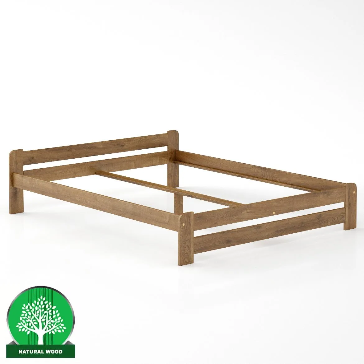 Drveni krevet LK099 164x204x50 cm hrast