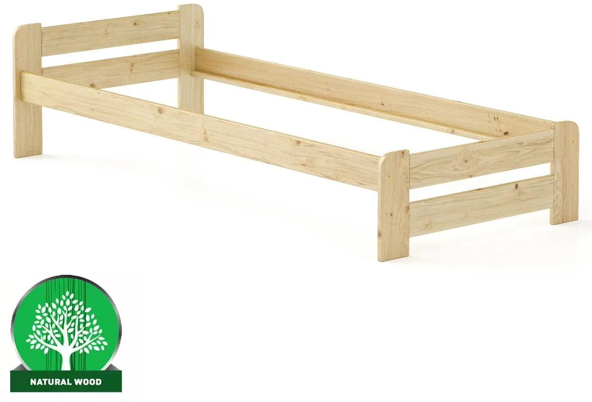 Drveni krevet LK099 84x204x50 cm natur