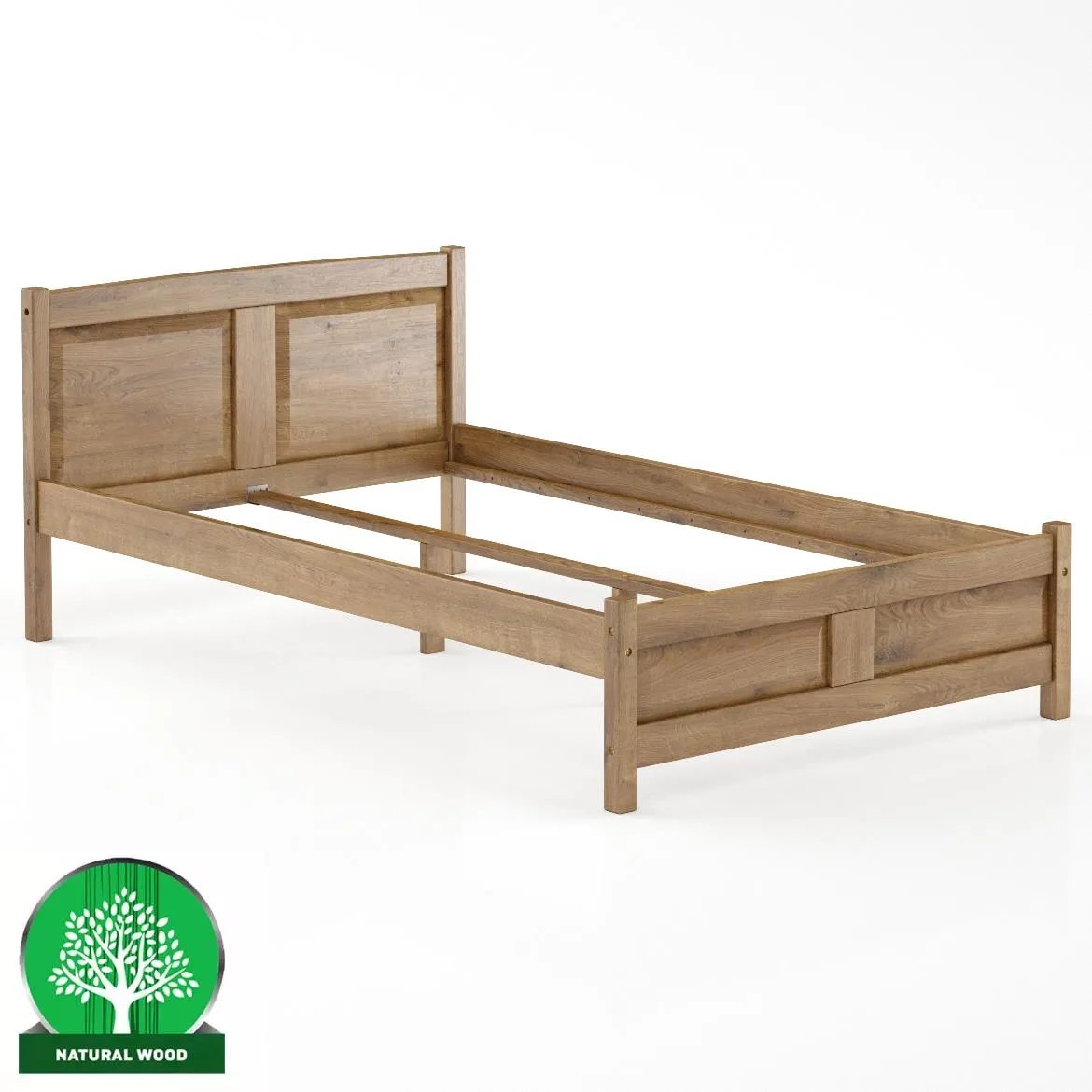 Drveni krevet LK104 128x208x81 cm hrast