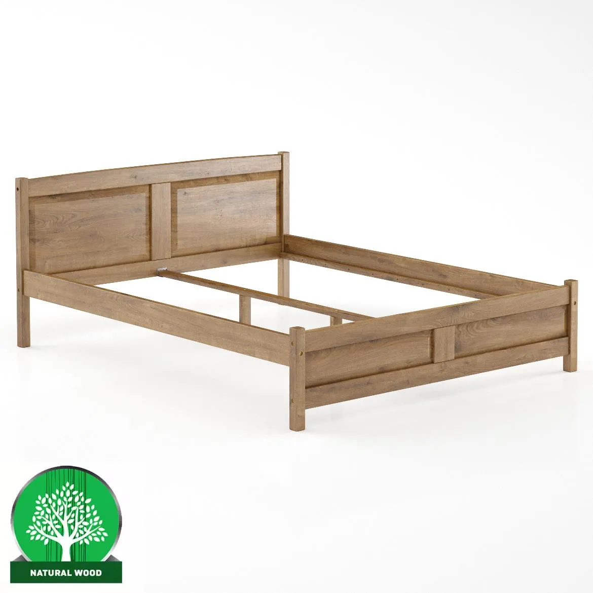 Drveni krevet LK104 168x208x81 cm hrast