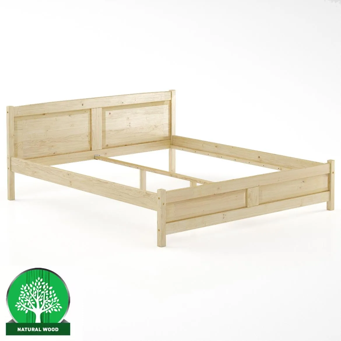 Drveni krevet LK104 188x208x81 cm natur