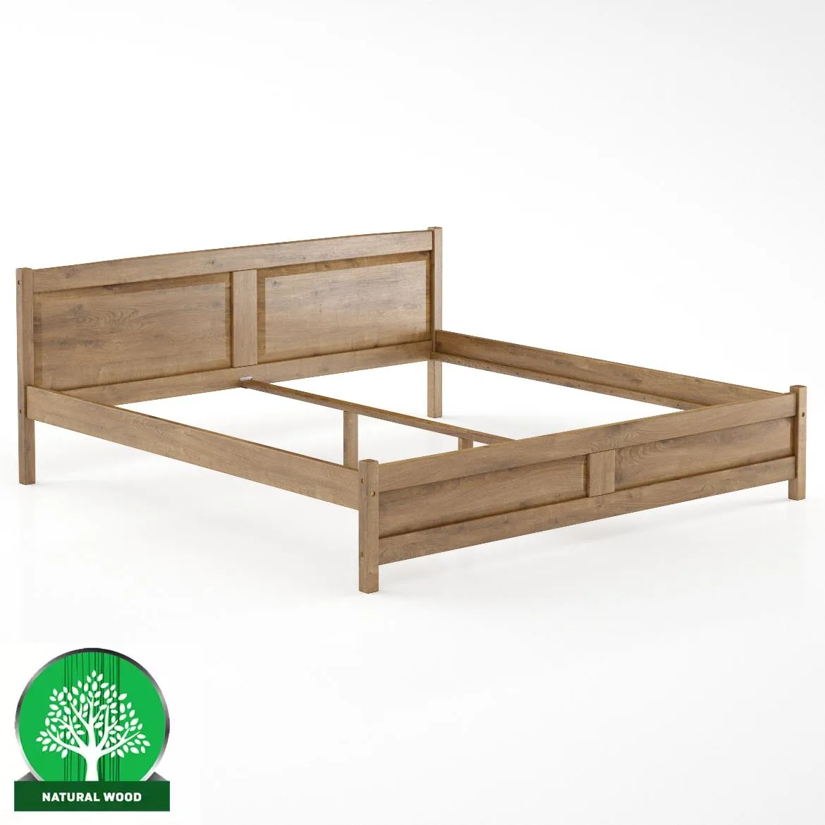 Drveni krevet LK104 208x208x81 cm hrast