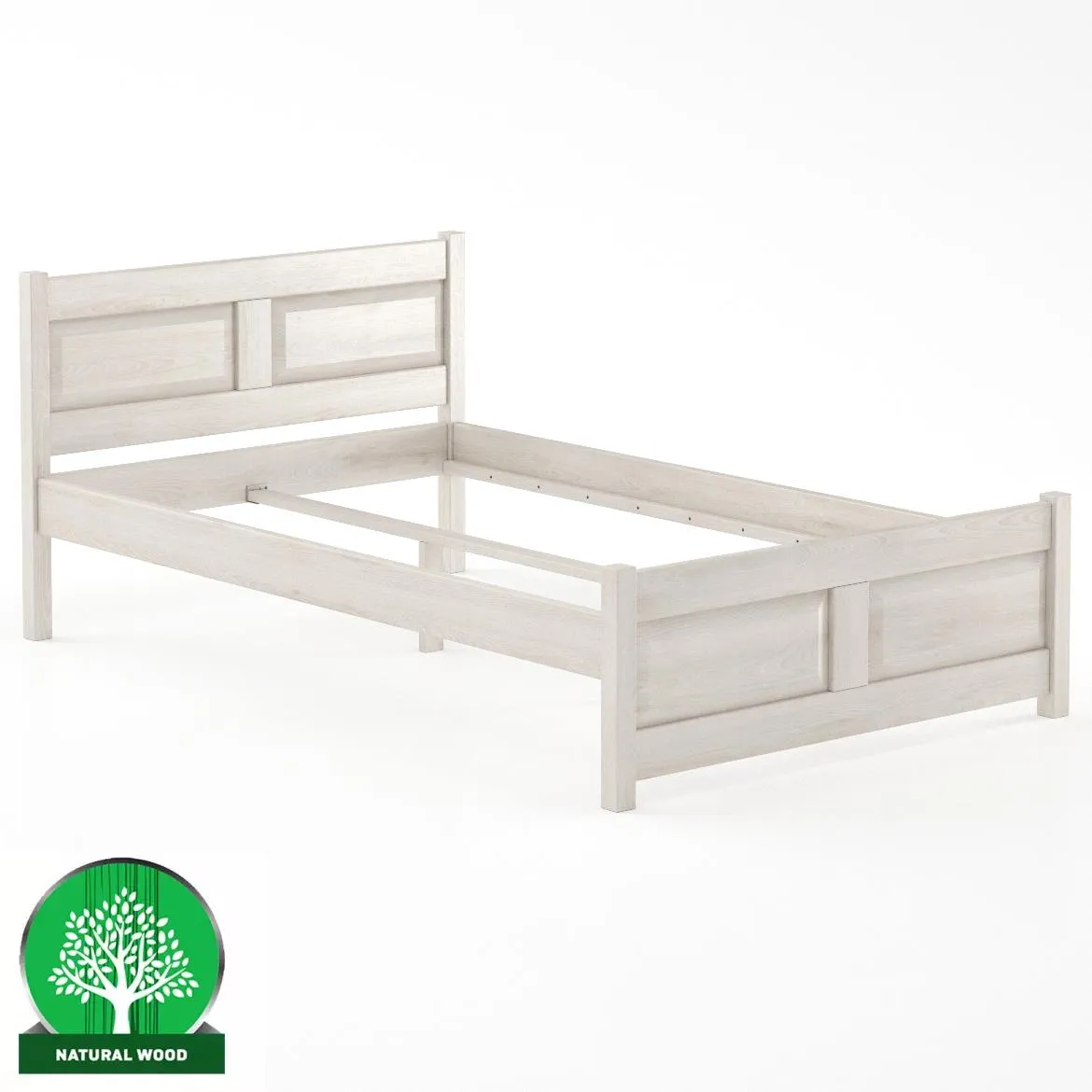 Drveni krevet LK109 147,5x209,5x85,5 cm beli