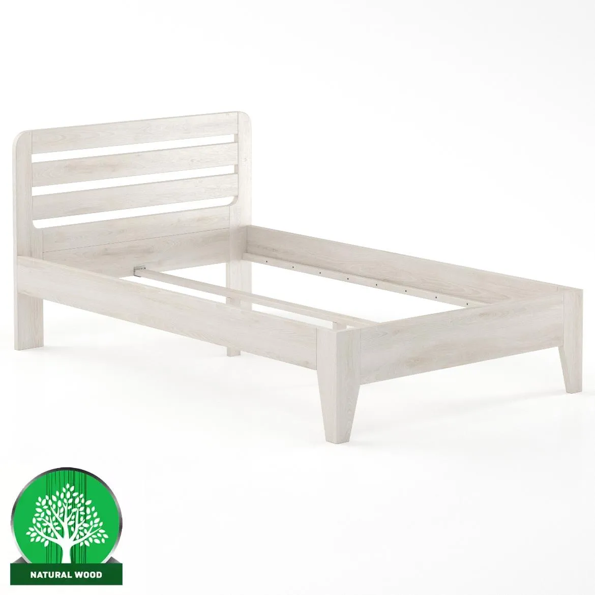 Drveni krevet LK189 126x206x40 cm beli