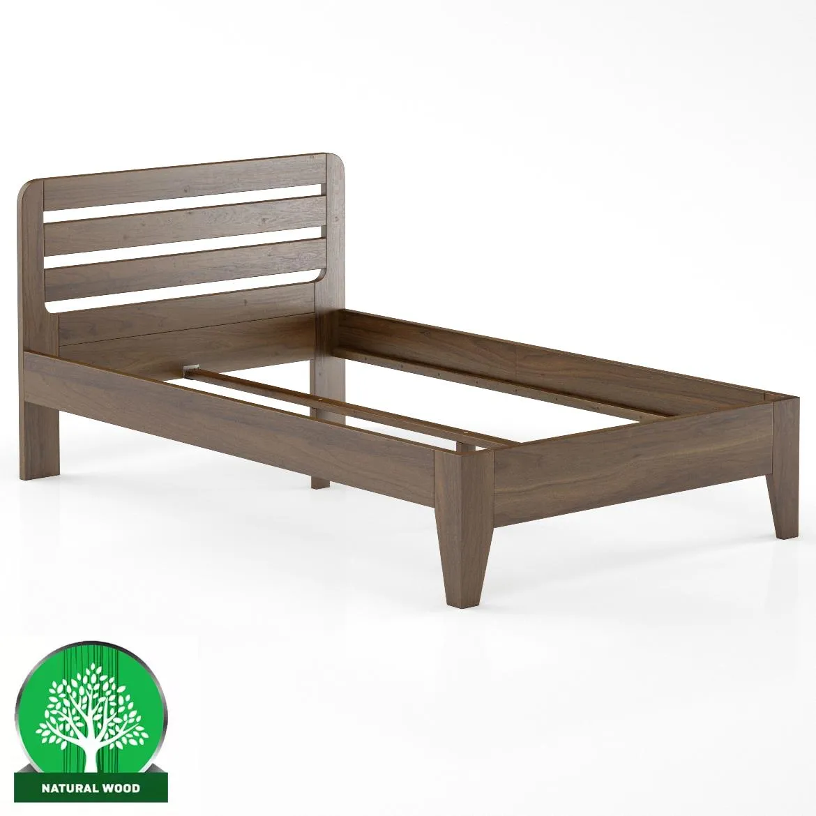 Drveni krevet LK189 126x206x40 cm smedi