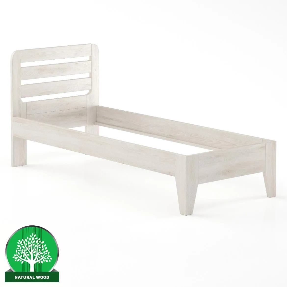 Drveni krevet LK189 96x206x40 cm beli