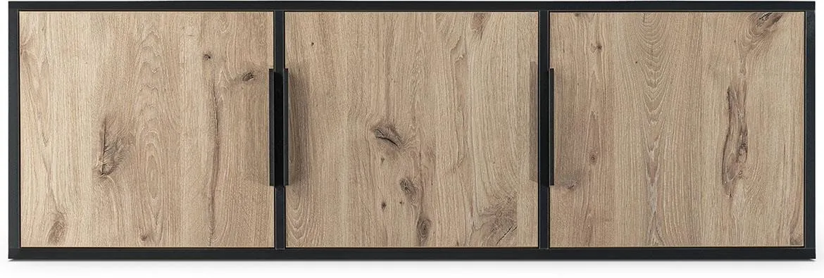 Duarte nadogradnja 3 vrata 149x57,5x45 cm hrast/crna