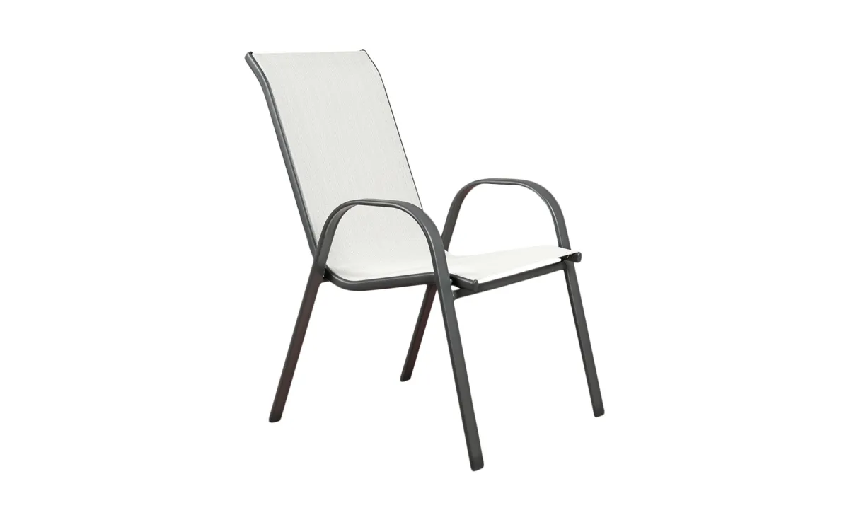 Dubai II stolica 53.5×75×92cm melange bela