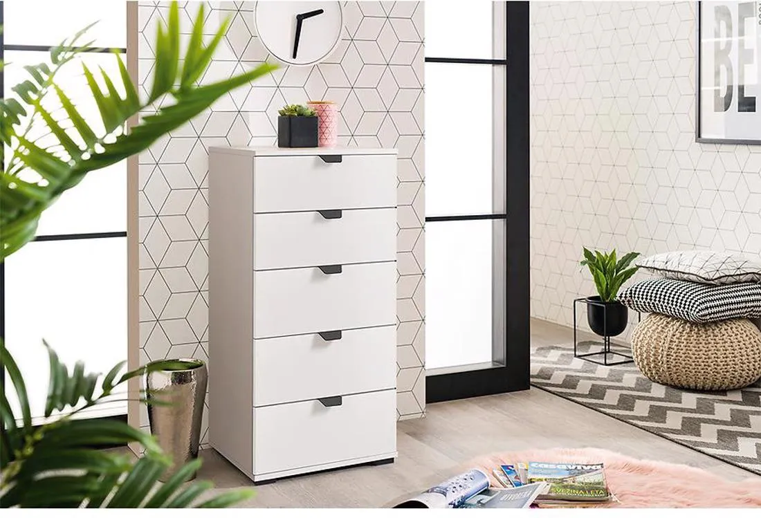 Duerto 5F komoda 45,2x40x95 cm bela