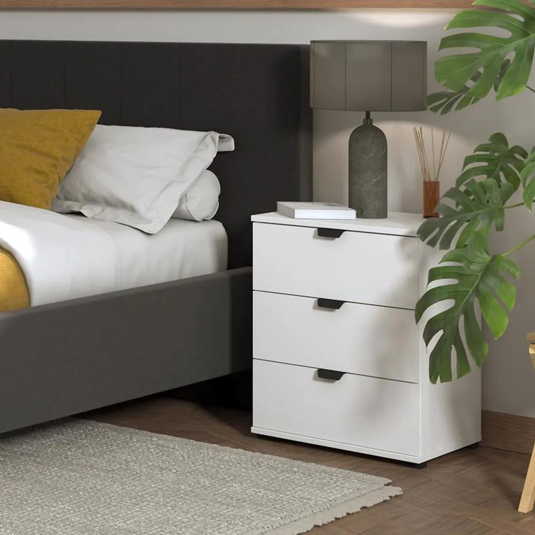 Duerto nocni ormaric 45.2x40x63 cm bela