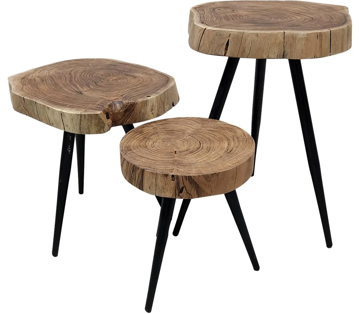 Duke set klub stocica 34x35x54 drvo akacije/metal crni