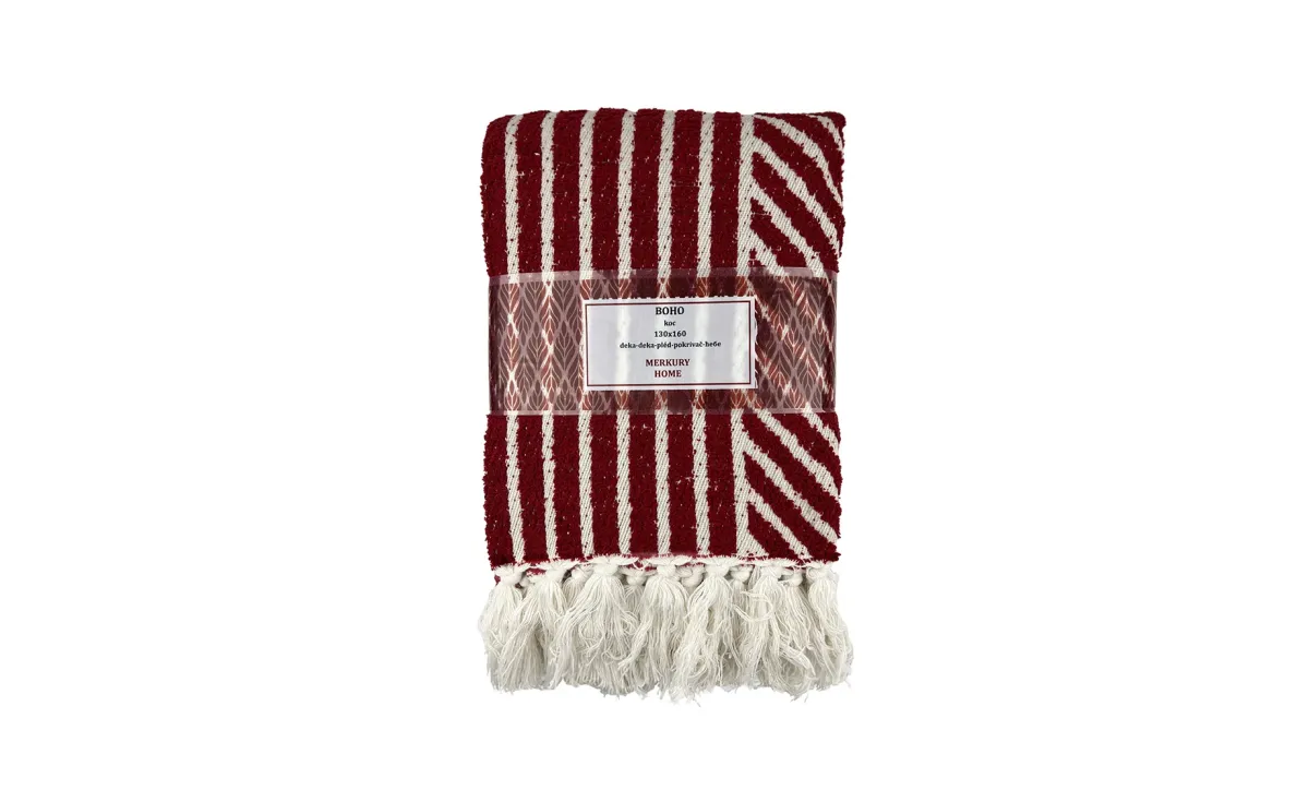 Ćebe  Boho 130x160cm crveno