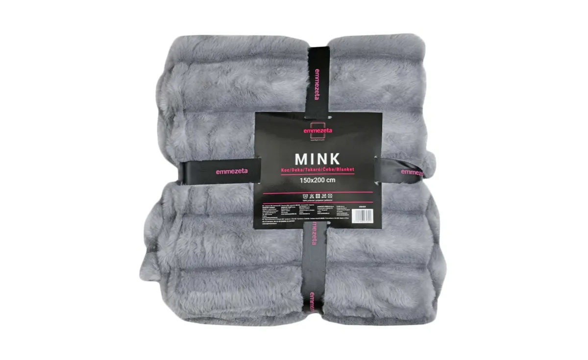 Ćebe Mink 150x200cm sivo