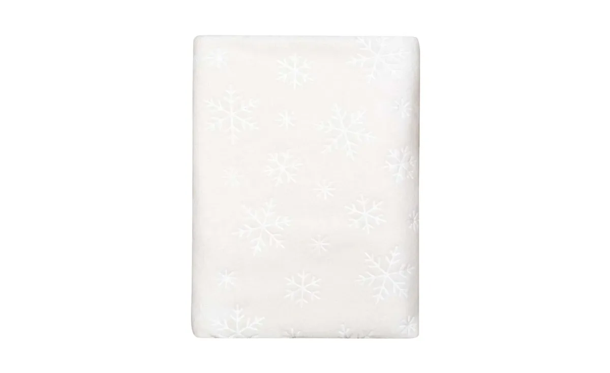 Ćebe Snowflakes 130x170cm belo