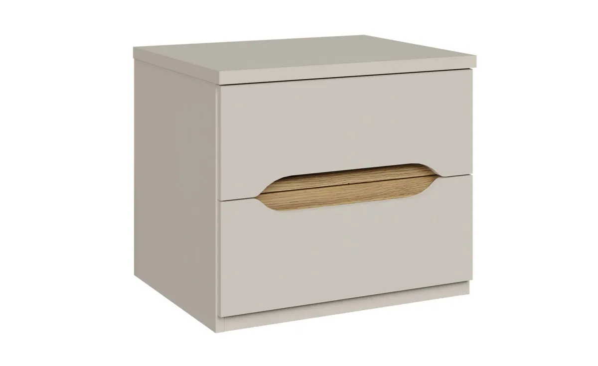 Edwal noćni ormarić 2 fioke 50,4x41,5x44,1 cm bež / natur