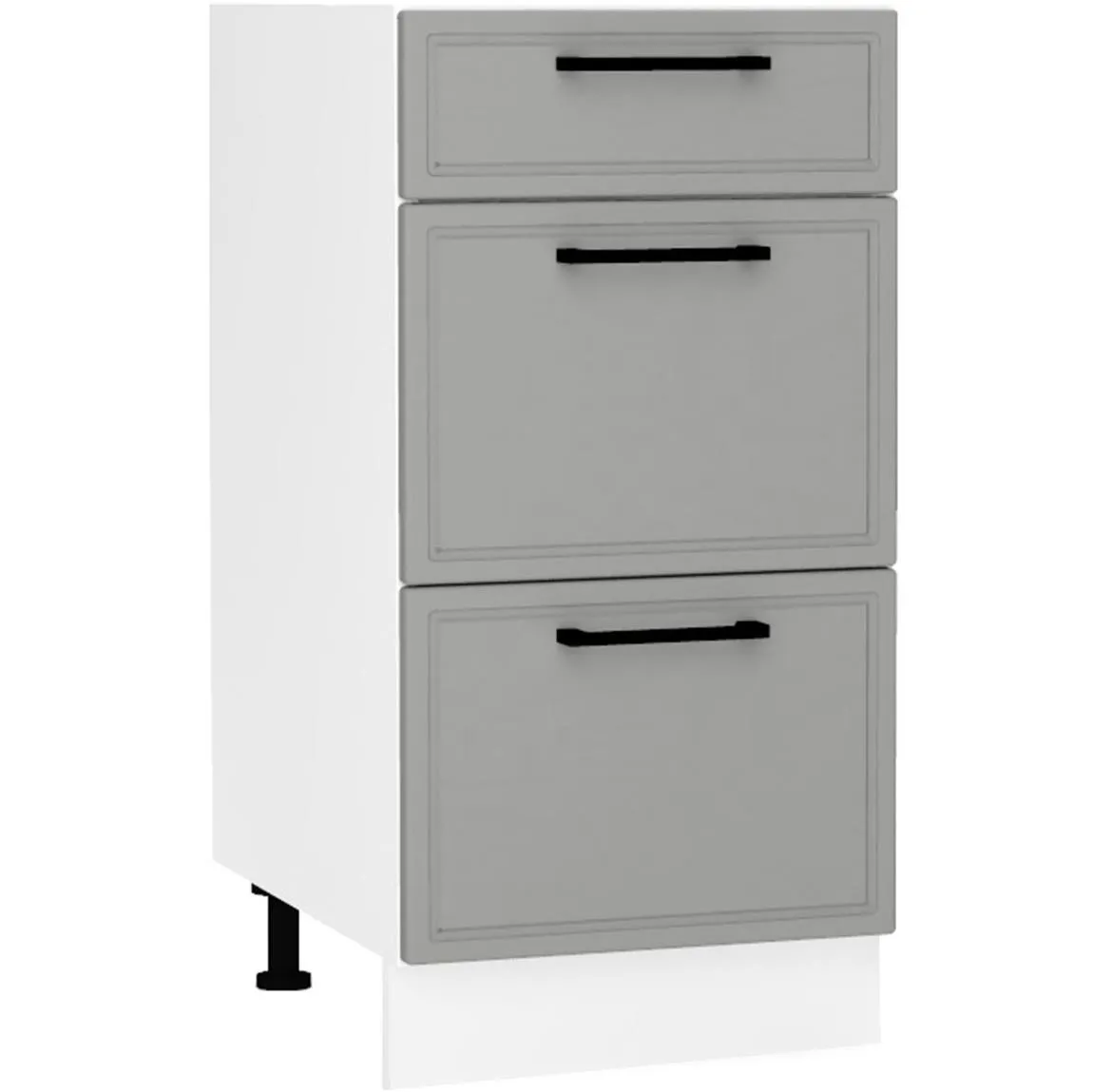 Emily D40S/3 kuhinjski element 3 fioke 40x52,4x82 cm belo/sivi