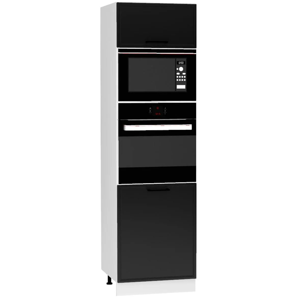 Emily D60PK MV 2133 PL kuhinjski element za rernu 60x56x213,3 cm belo/crni