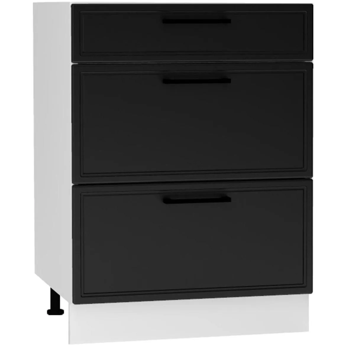 Emily D60S/3 kuhinjski element 3 fioke 60x52,4x82 cm belo/crni