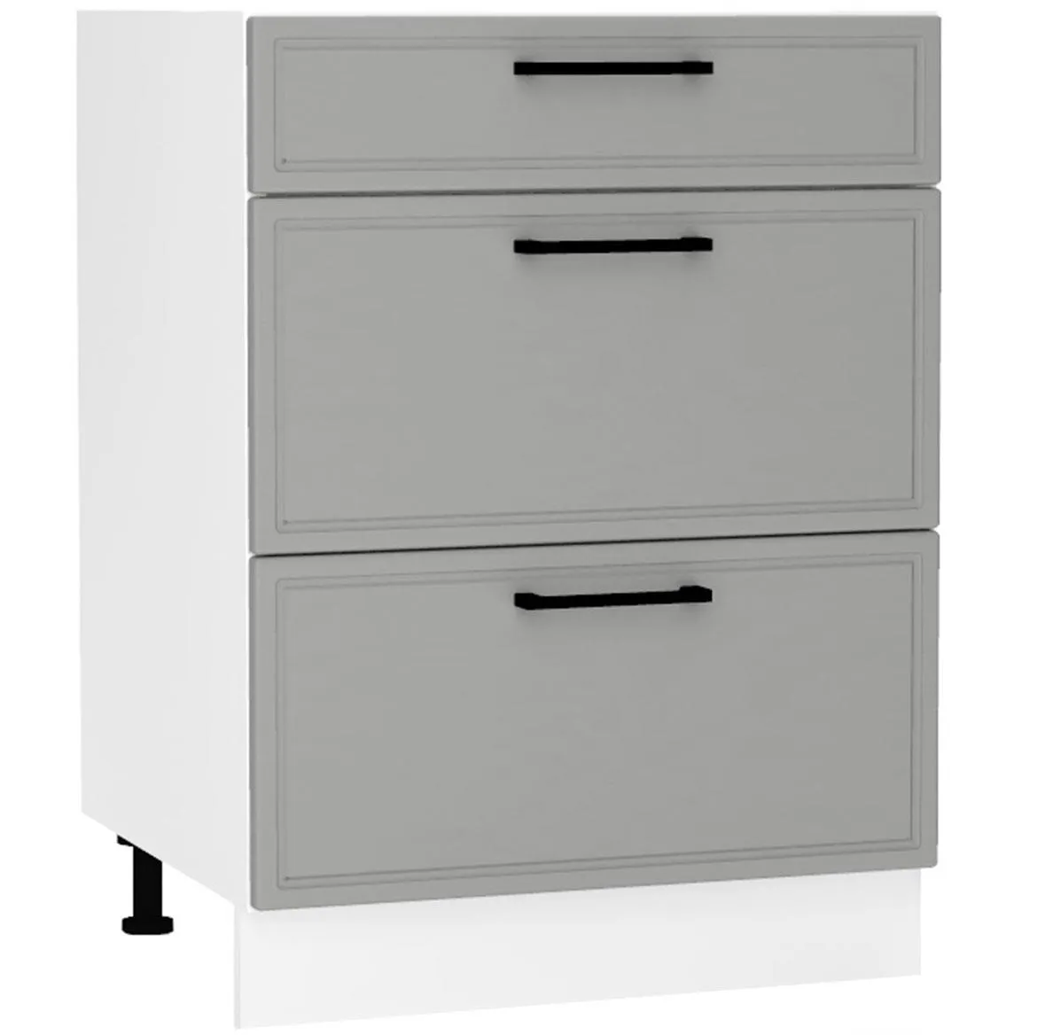 Emily D60S/3 kuhinjski element 3 fioke 60x52,4x82 cm belo/sivi