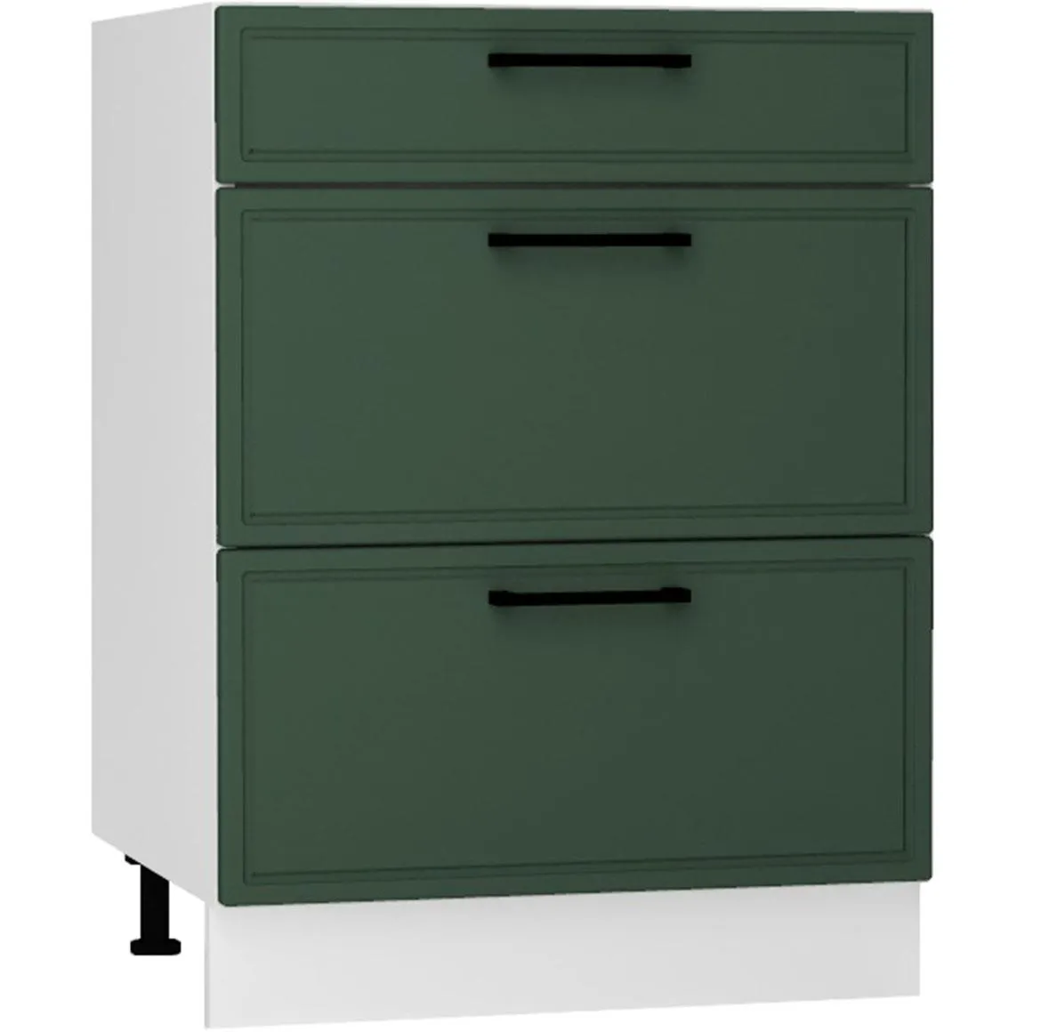 Emily D60S/3 kuhinjski element 3 fioke 60x52,4x82 cm belo/zeleni