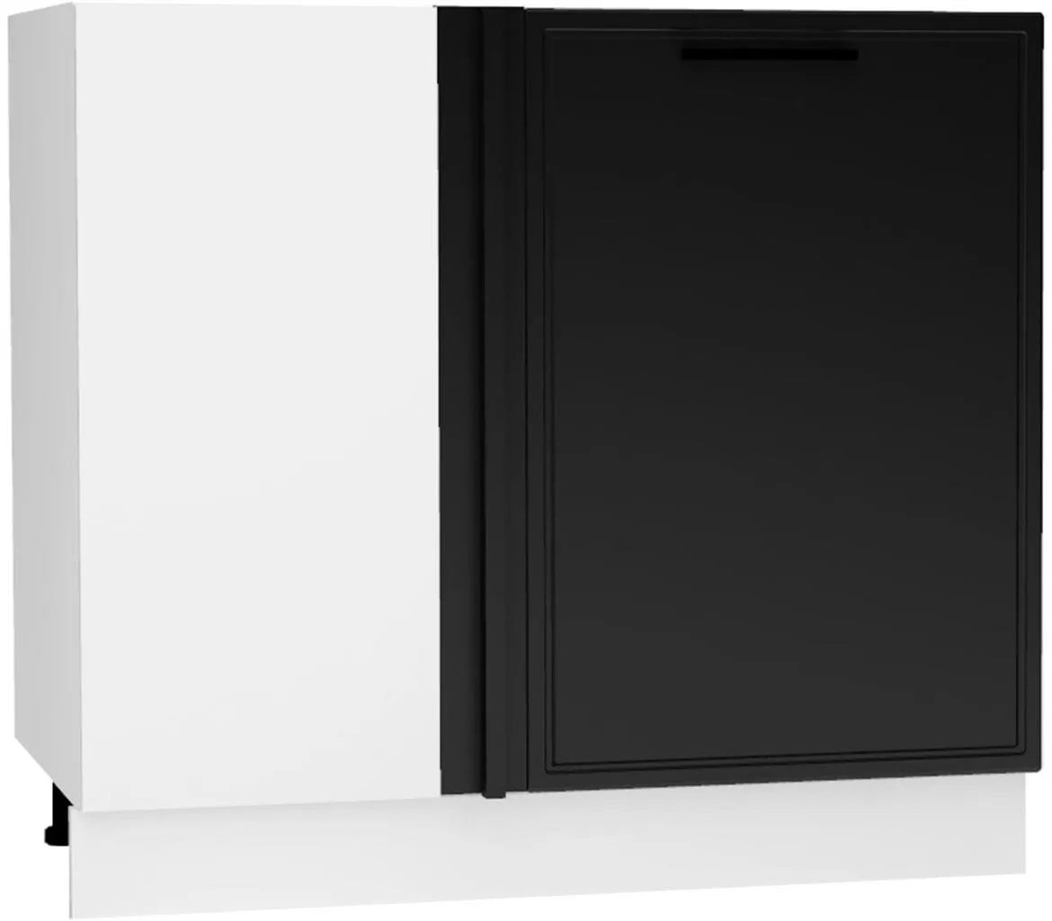 Emily DNP PL ugaoni kuhinjski element 1 vrata 90x56x82 cm belo/crni