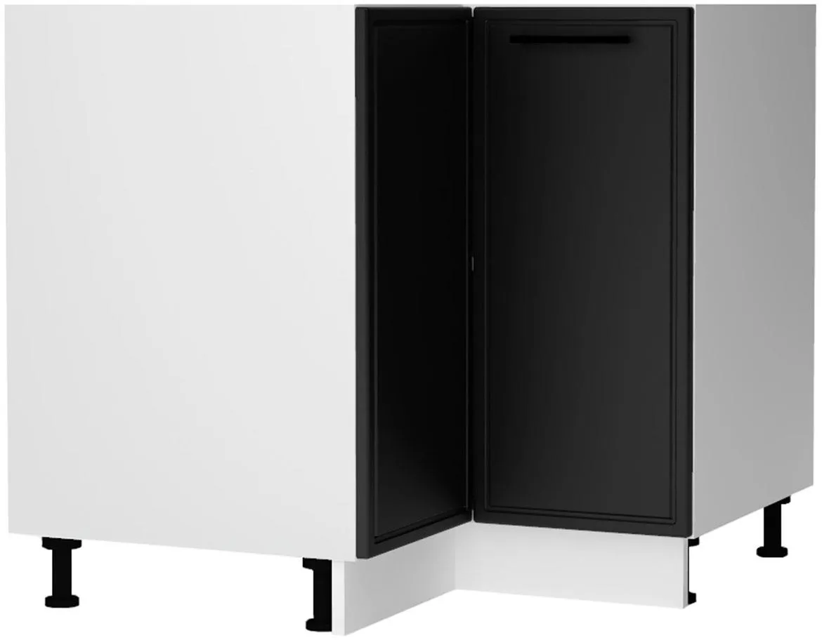 Emily DRP PL ugaoni kuhinjski element 1 vrata 90x90x82 cm belo/crni