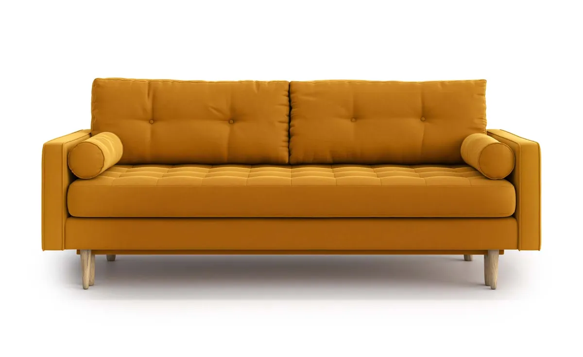 Esther trosed sa ležajem boja senfa 217x95x86cm