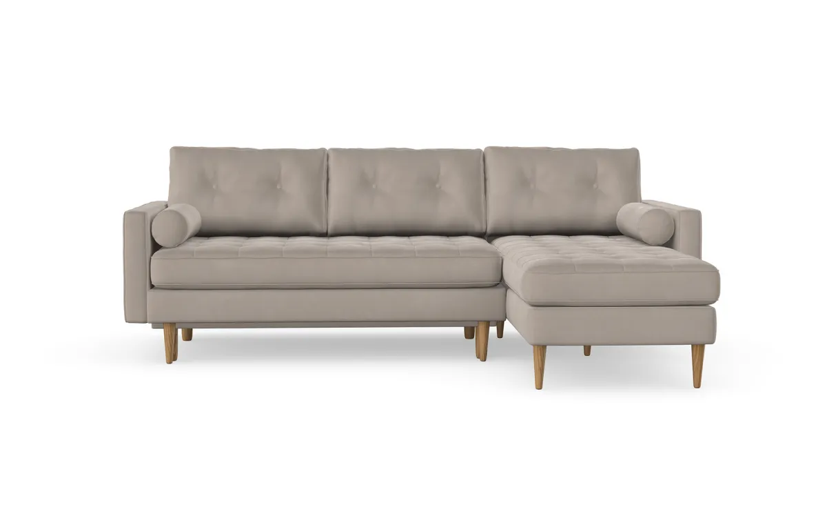 Esther ugaona garnitura sa ležajem 233x160x86 cm taupe univerzalna