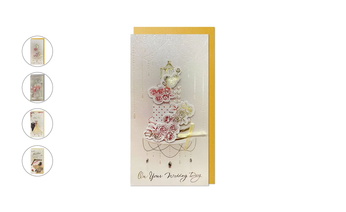 Čestitka Wedding wish 10x19cm više vrsta