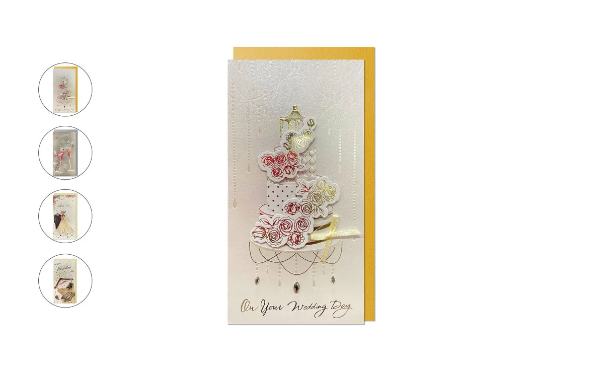Čestitka Wedding wish 10x19cm više vrsta