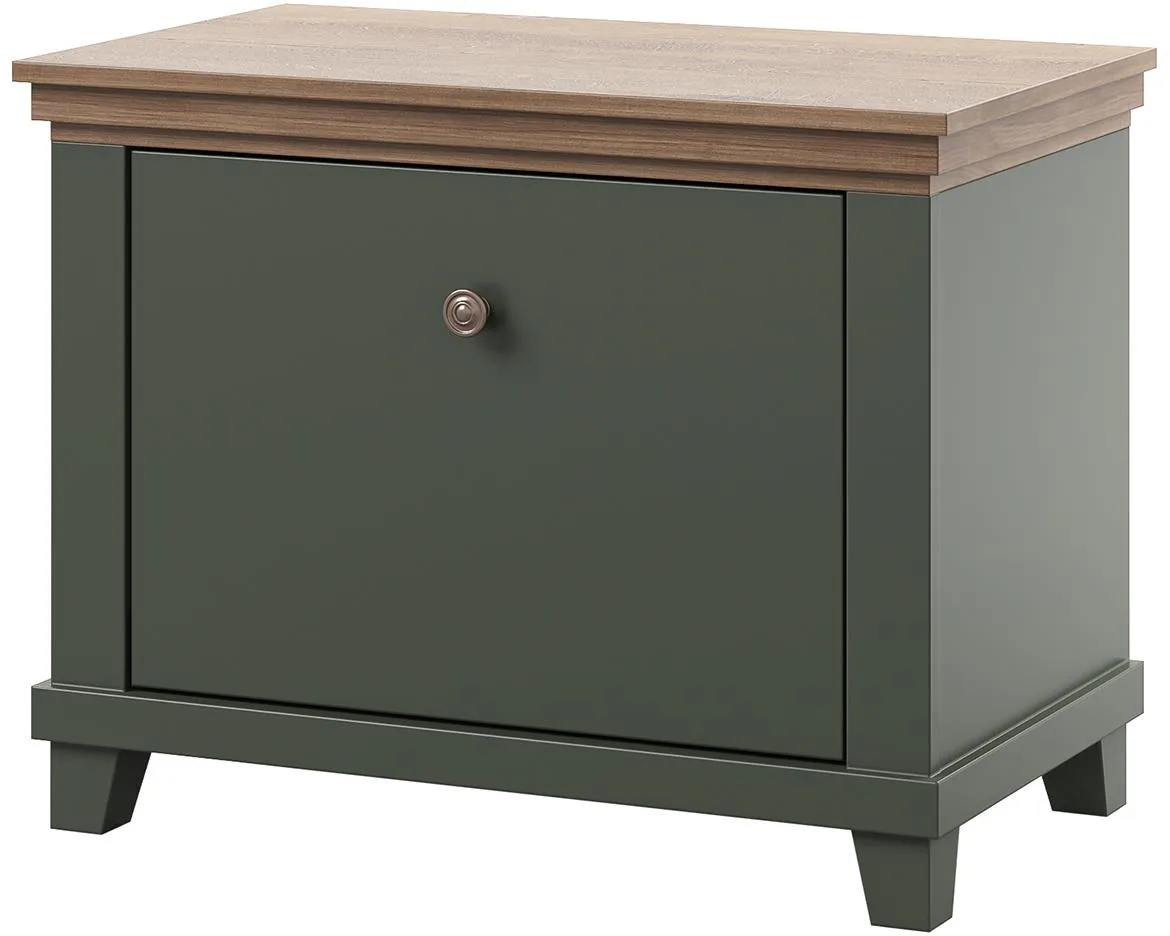 Evora 38 klupa/cipelar 1vrata 71x42x55 hrast lafkas/zelena
