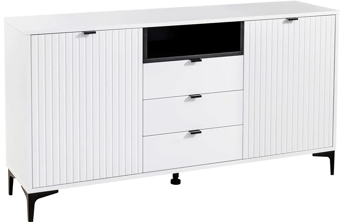 Fabio 2D3S komoda 2vrata+3fioke 156x40,5x83,5 bela