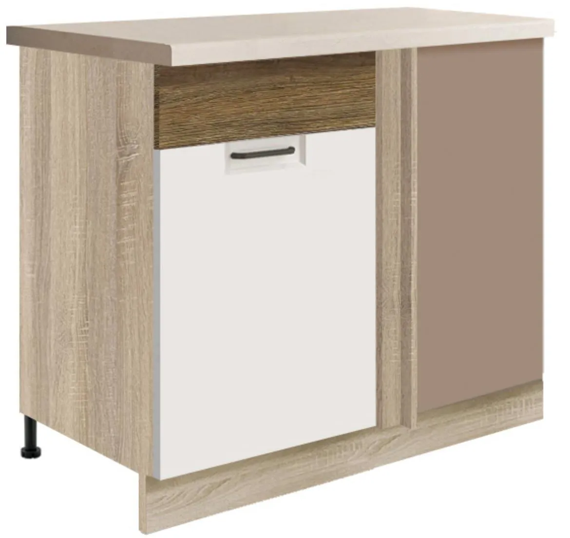 Favorit 24 d l ugaoni kuhinjski element 1 vrata 110x60x82 cm natur (sonoma hrast)/bela