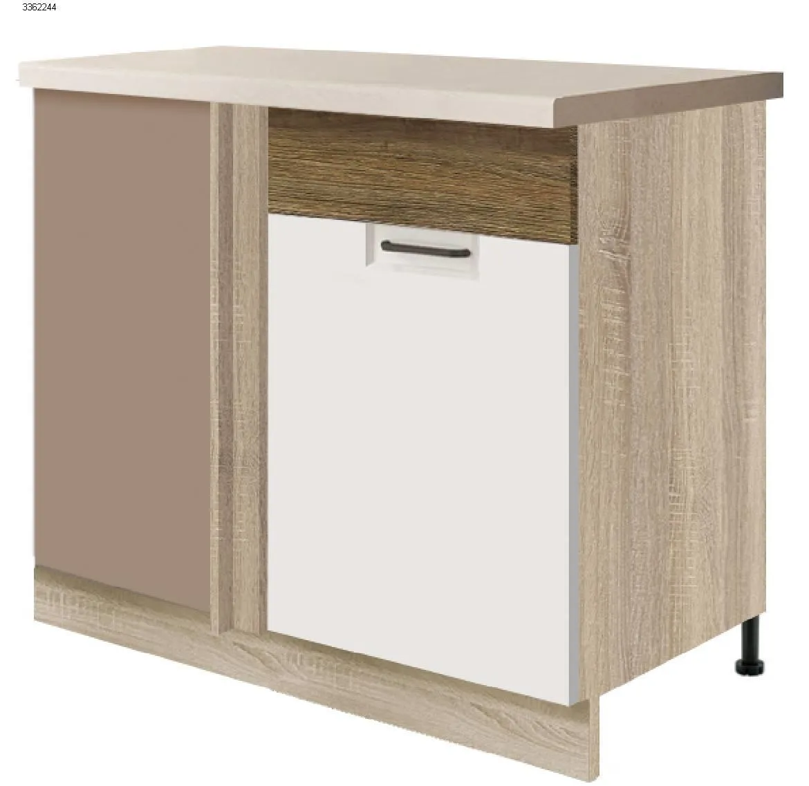 Favorit 25d p ugaoni kuhinjski element 1 vrata 110x60x82 cm natur (sonoma hrast)/bela