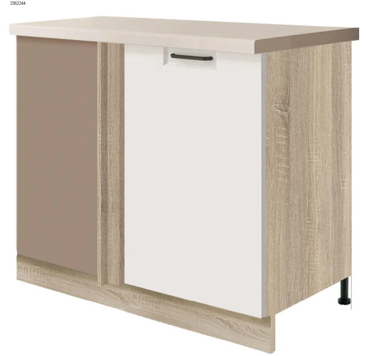 Favorit 25d p ugaoni kuhinjski element 1 vrata 110x60x82 cm natur (sonoma hrast)/bela