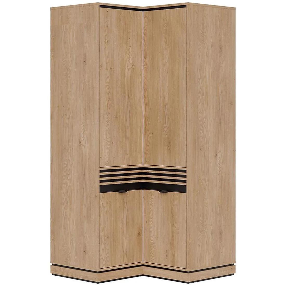Ferro kutni ormar 100x100x204,5 cm hrast