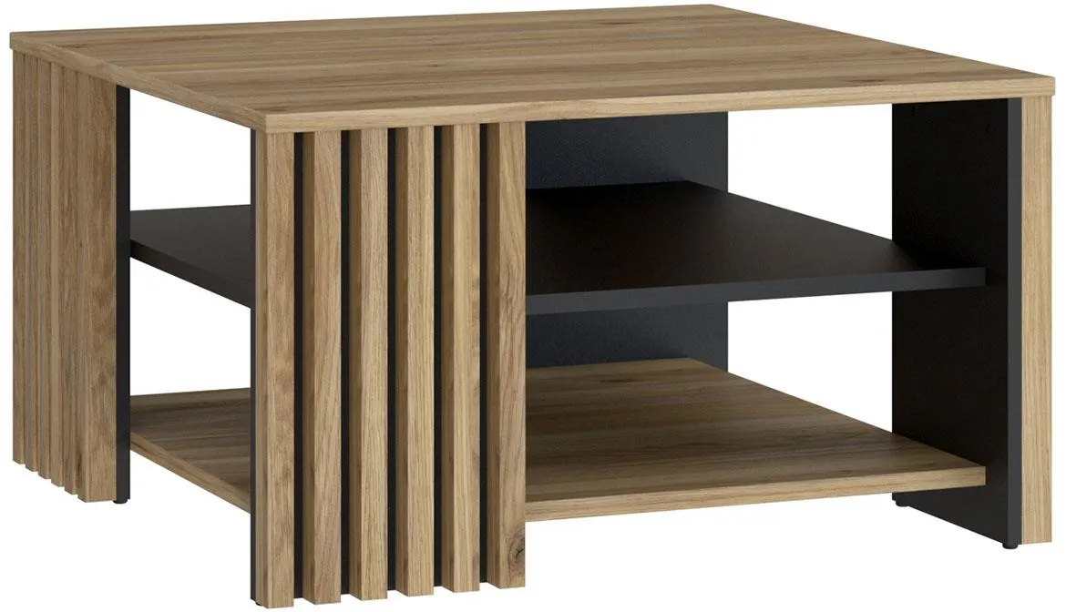 Figila CFTT5150-M682 stocic 2 police 80x80x45 cm hrast/crni