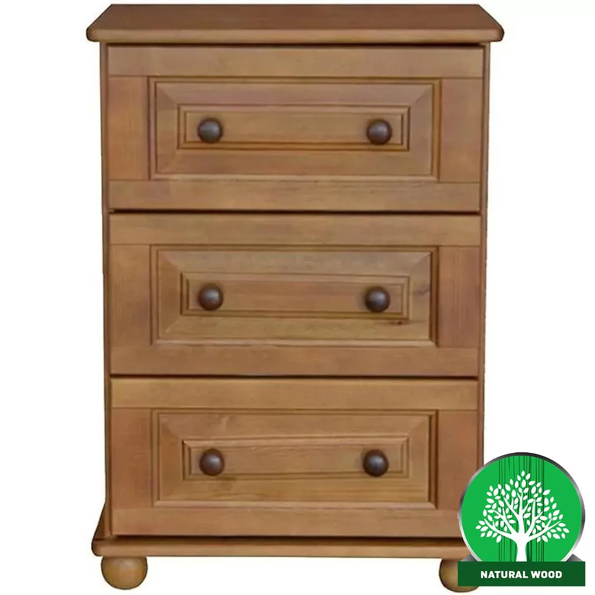 Fil komoda 3 fioke 60x40x78 cm tamni natur