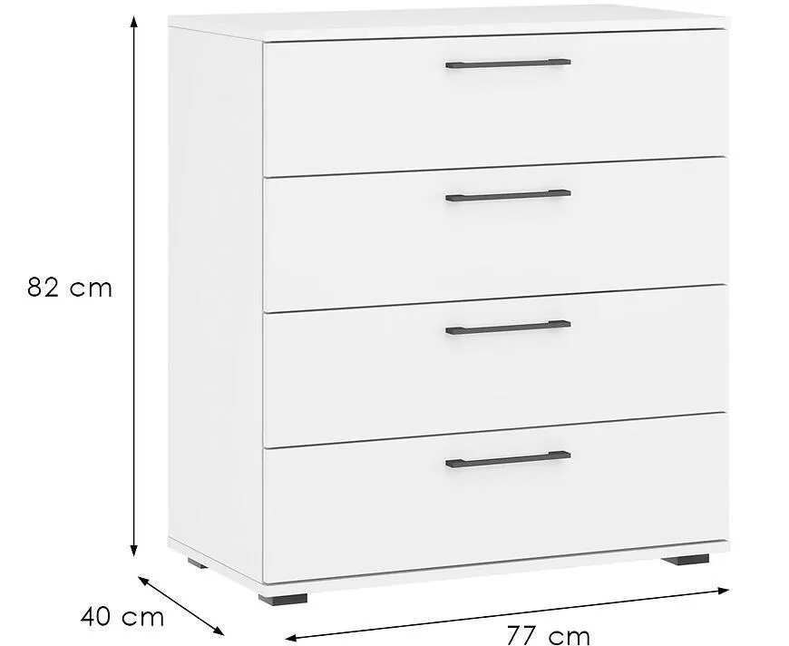 Flex KM-1 komoda, 40x77x82 cm  bela